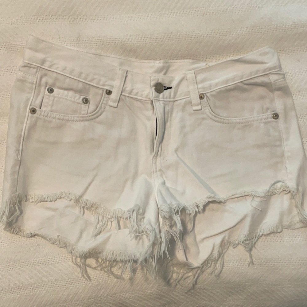 Rag and bone soft white denim shorts
